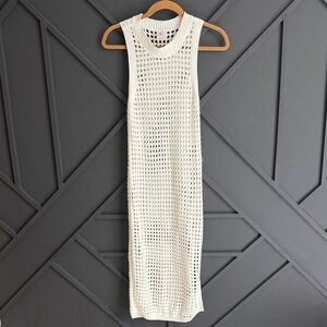 Shade & Shore Open-Weave Sleeveless Knit Dress